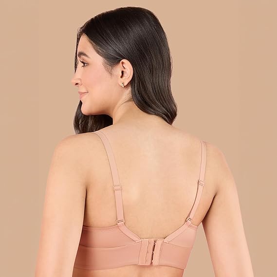 NYKD Women’s Polyester Padded Barely-There Bra Invisible Support, Ultra-Thin Comfort & Light All-Day Padding
